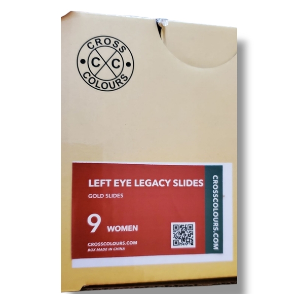 Cross Colours Gold 90s Hip Hop Lisa "Left Eye" Lopes Legacy Slides NWT NIB - Picture 9 of 9